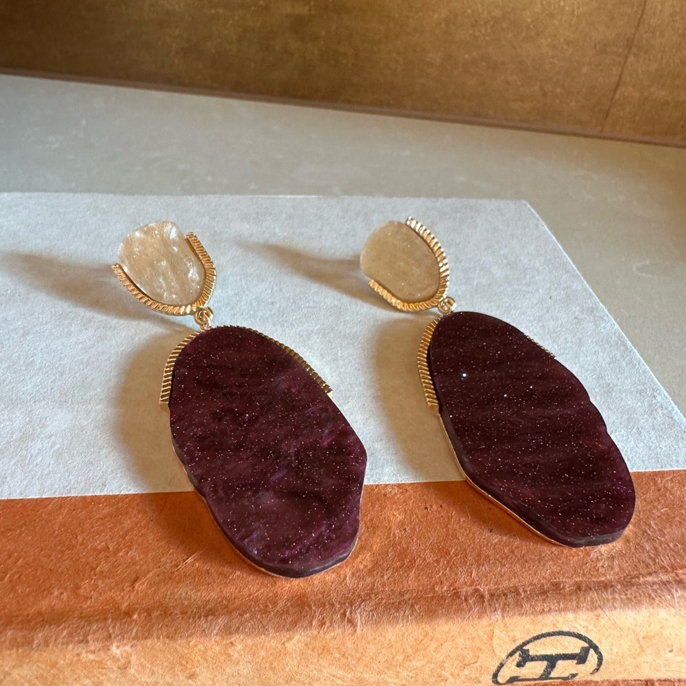 Galaxy Earrings- stone sparkles gem stone luxury cute dainty fashion accessories